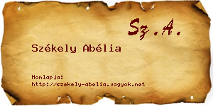 Székely Abélia névjegykártya